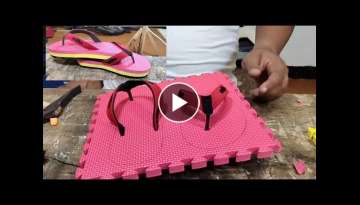 make flip flops for kids with puzzle mats