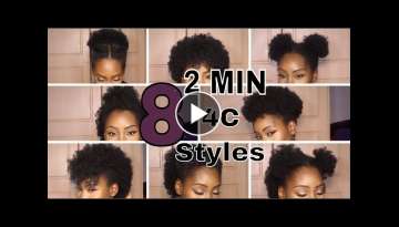 8 SUPER QUICK HAIRSTYLES ON SHORT 4C HAIR