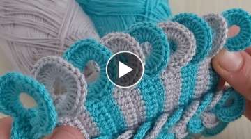 Super Easy 3D Crochet Knitting - Tığ İşi Çok Kolay Örgü Modeli