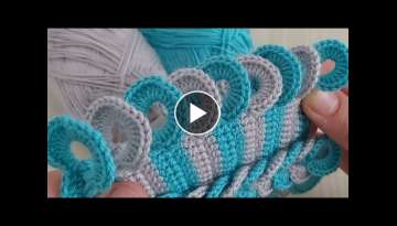 Super Easy 3D Crochet Knitting - Tığ İşi Çok Kolay Örgü Modeli