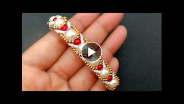 Bracelet Making How To//Beaded Bridal Bracelet// Useful & Easy