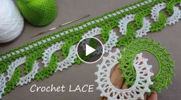Beautiful and very easy to crochet LACE for beginners PATTERN circle Ð›ÐµÐ½Ñ‚Ð¾Ñ‡Ð½Ð¾Ðµ ÐºÑ€ÑƒÐ¶Ð...