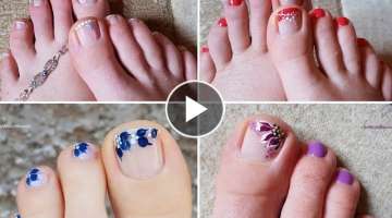 Nail Art Designs ~ Toe Nail Art Compilation / Easy Pedicures For Beginners!