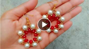 How To DIY Pearl Earring//Crystal Earring// Useful & Easy