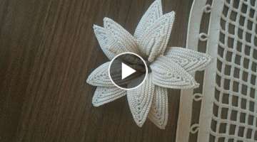 Tığ işi Dantelanglez sıkiğne Çiçek Yapımı & Crochet Part 1